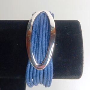 Silver and Blue Bracelet